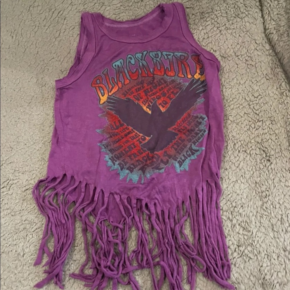 Rowdy Sprout Freebird Tank with Fringe 6-12 mon
